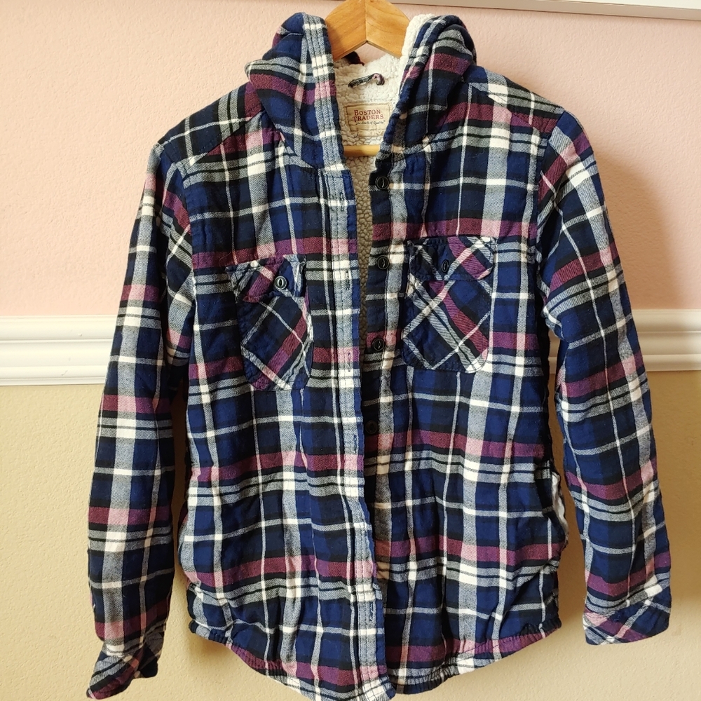 Women flannel hoodie